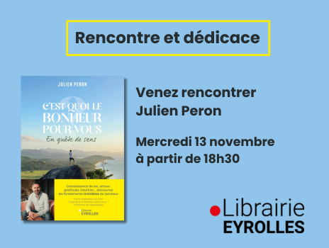 Visuel de Rencontre/signature avec Julien Peron, l'auteur de C'est quoi le bonheur pour vous ? En quête de sens